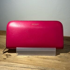 SAINT LAURENT PARIS ZIP AROUND WALLET